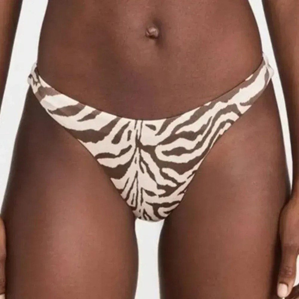 Good American NWT Zebra Bikini Bottom - Size 1/S - MSRP $55